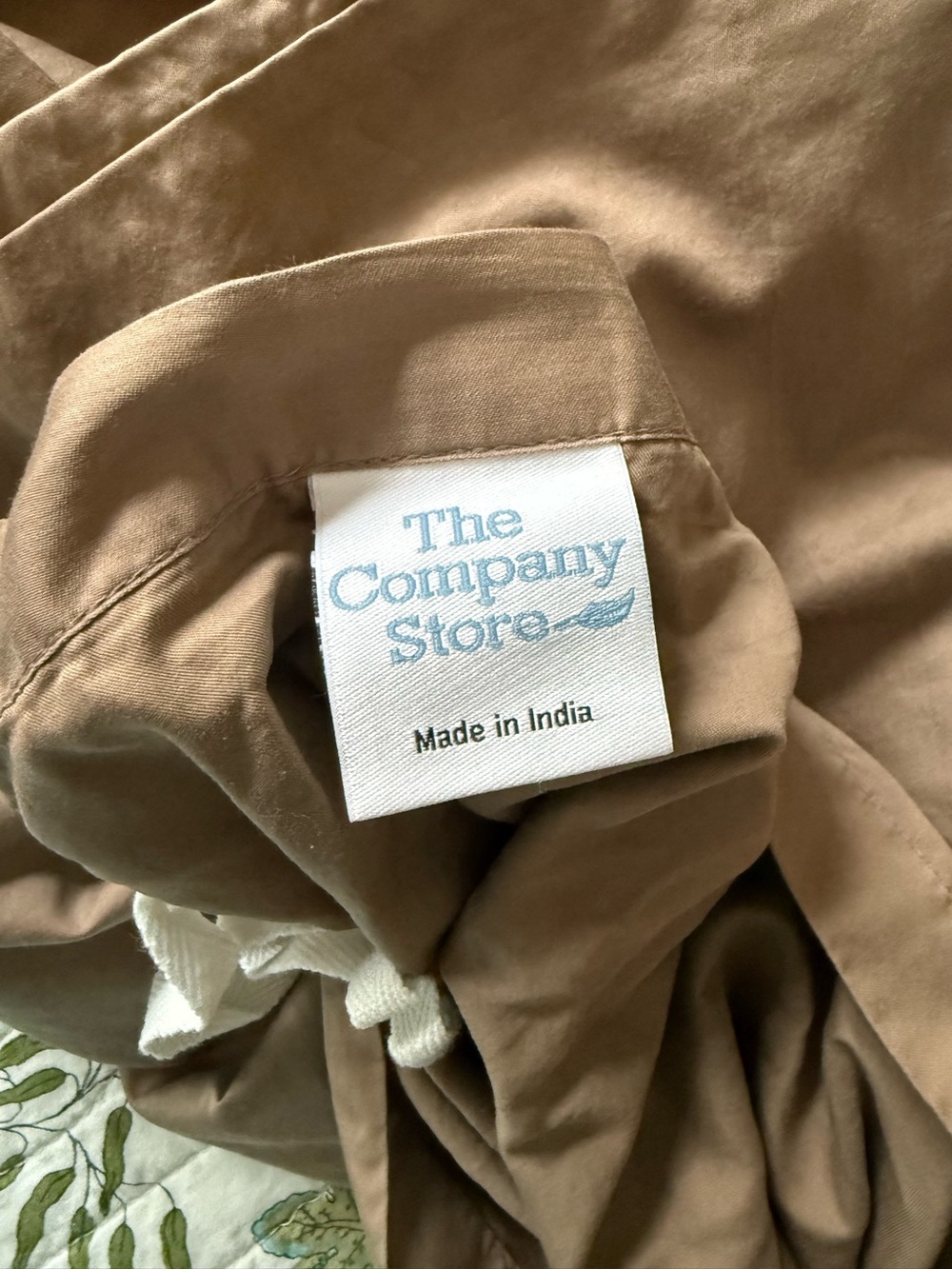 The Company Store Mocha Button-Closure Supima Duvet Cover King - Picture 4 of 6